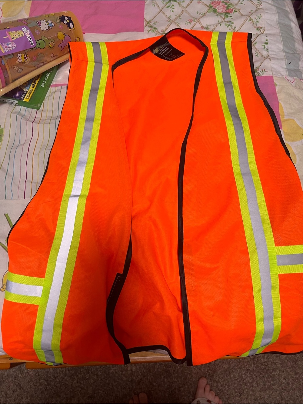 G & F 100% Polyester High-Visibility Vest - Bright Orange